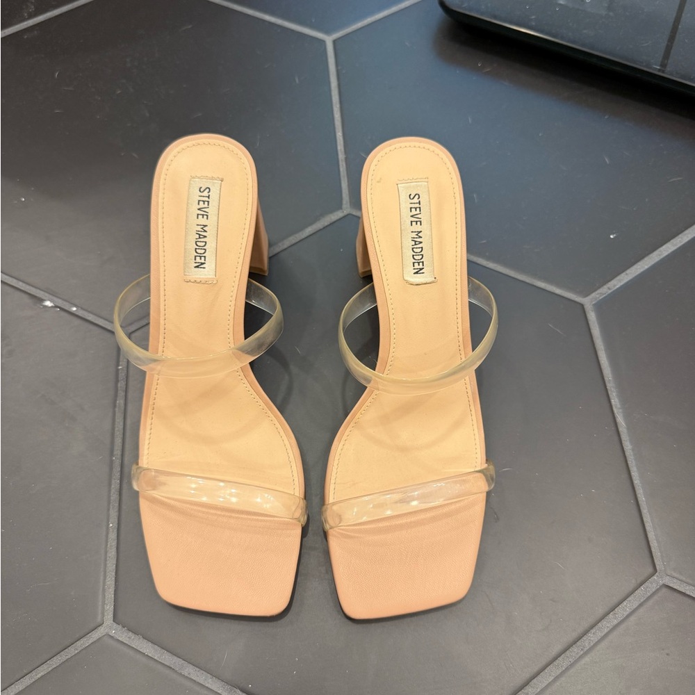 Steve Madden Nude Block Heel Sandals